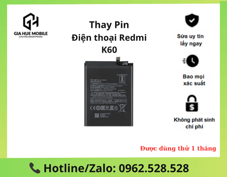 thay-pin-Redmi-K60 Thay pin Redmi K60
