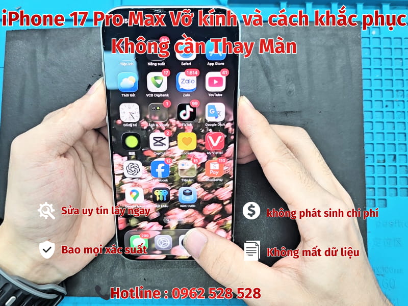 iPhone 17 Pro Max Vỡ kính